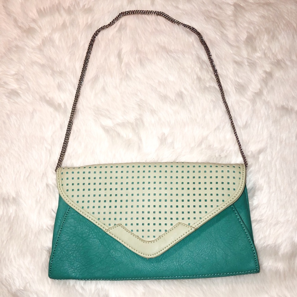 Charming Charlie Seafoam Green Envelop Handbag